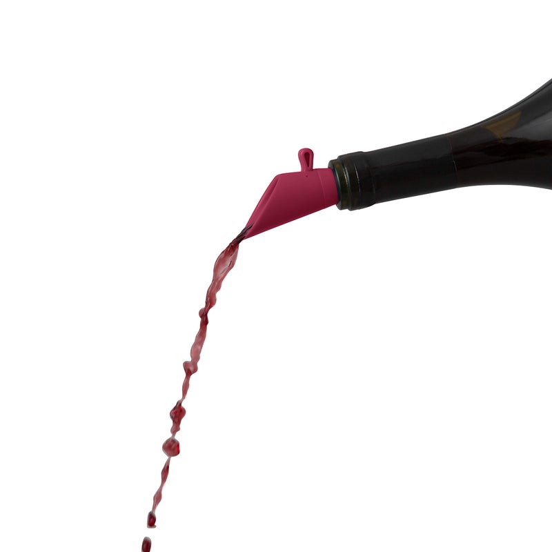 Houdini Flipper Wine Pourer Bottle Stoppers, Set of 2, Assorted Colors - Image 5